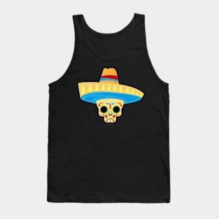 Halloween Day of Dead Mask with Tank Top